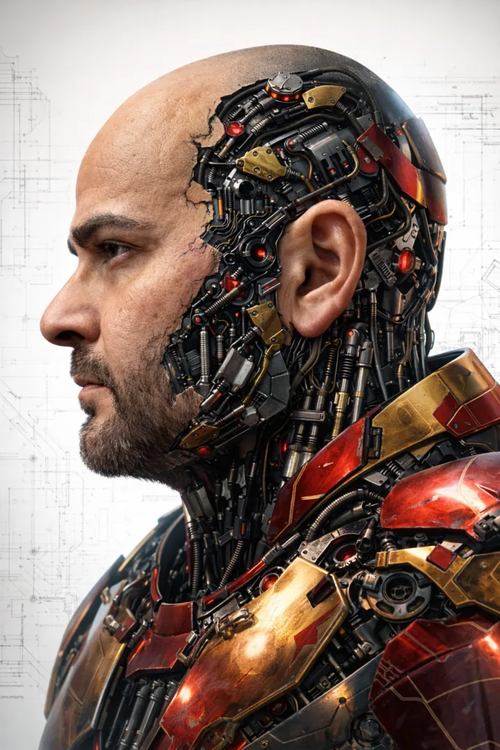 Cybernetic side-profile concept